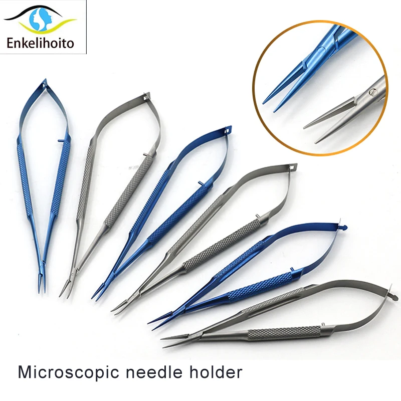 Micro scissors stainless steel titanium alloy surgical fine instruments straight pointed tip 12 14 16 18cm