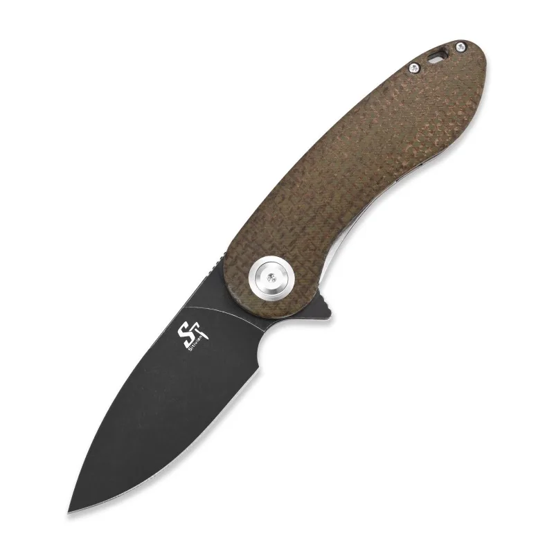 

Sitivien ST139 Pocket Folding Knife 14C28N Blade G10/Micarta Handle Camping Survival Tactical Outdoor Fruit Knives EDC Tools