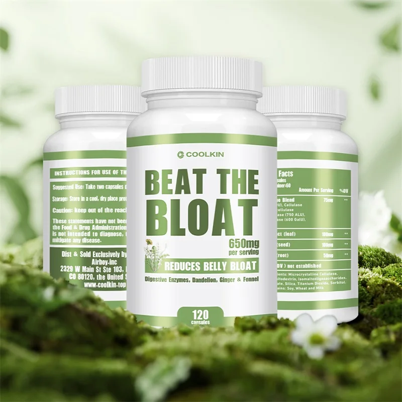 

Beat The Bloat Capsules - Helps Relieve Bloating, Promotes Digestion and Gut Health, and Soothes Gastrointestinal Discomfort