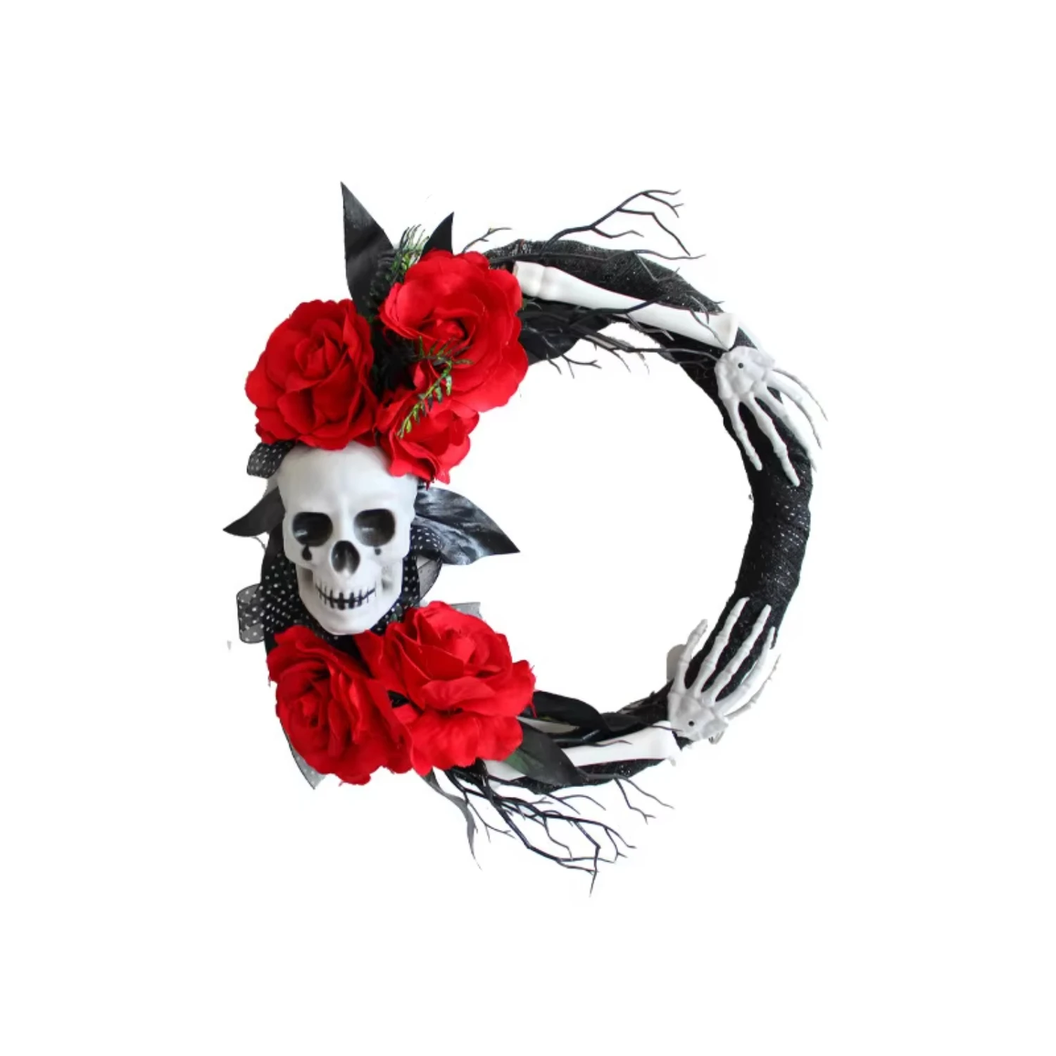 

Halloween Scary Pumpkin Wreath Door Hanging Holiday Party Scary Skeleton Wreath Halloween Wreath decoration