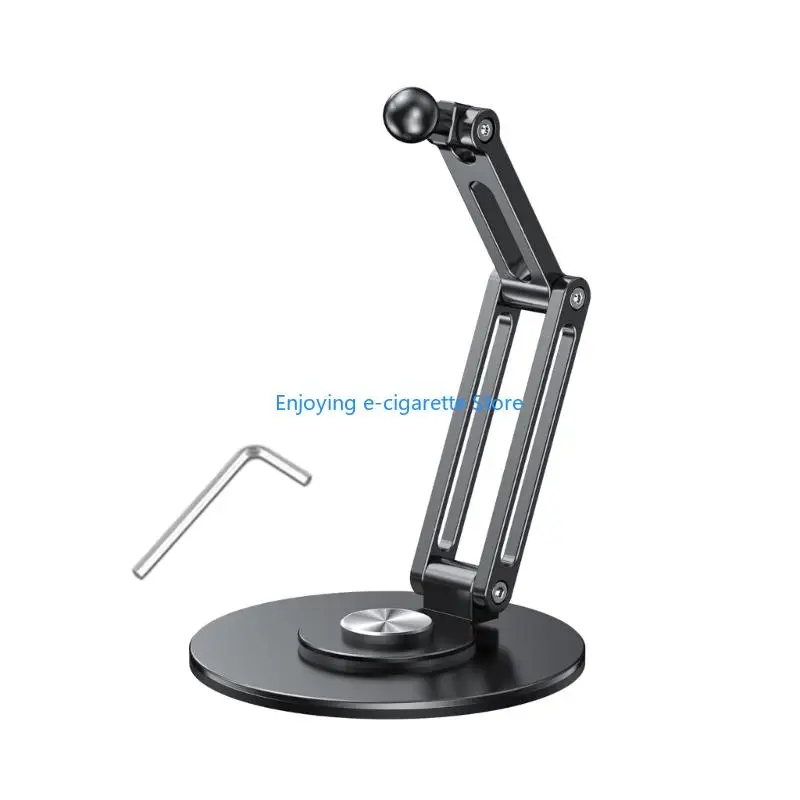 Drehbare 17-mm-Standard-Kugelpfannen-Aluminium-Basisunterstützung, tragbarer Telefonständer für Handy-Clip und Tablet-Halterung – Detail 5