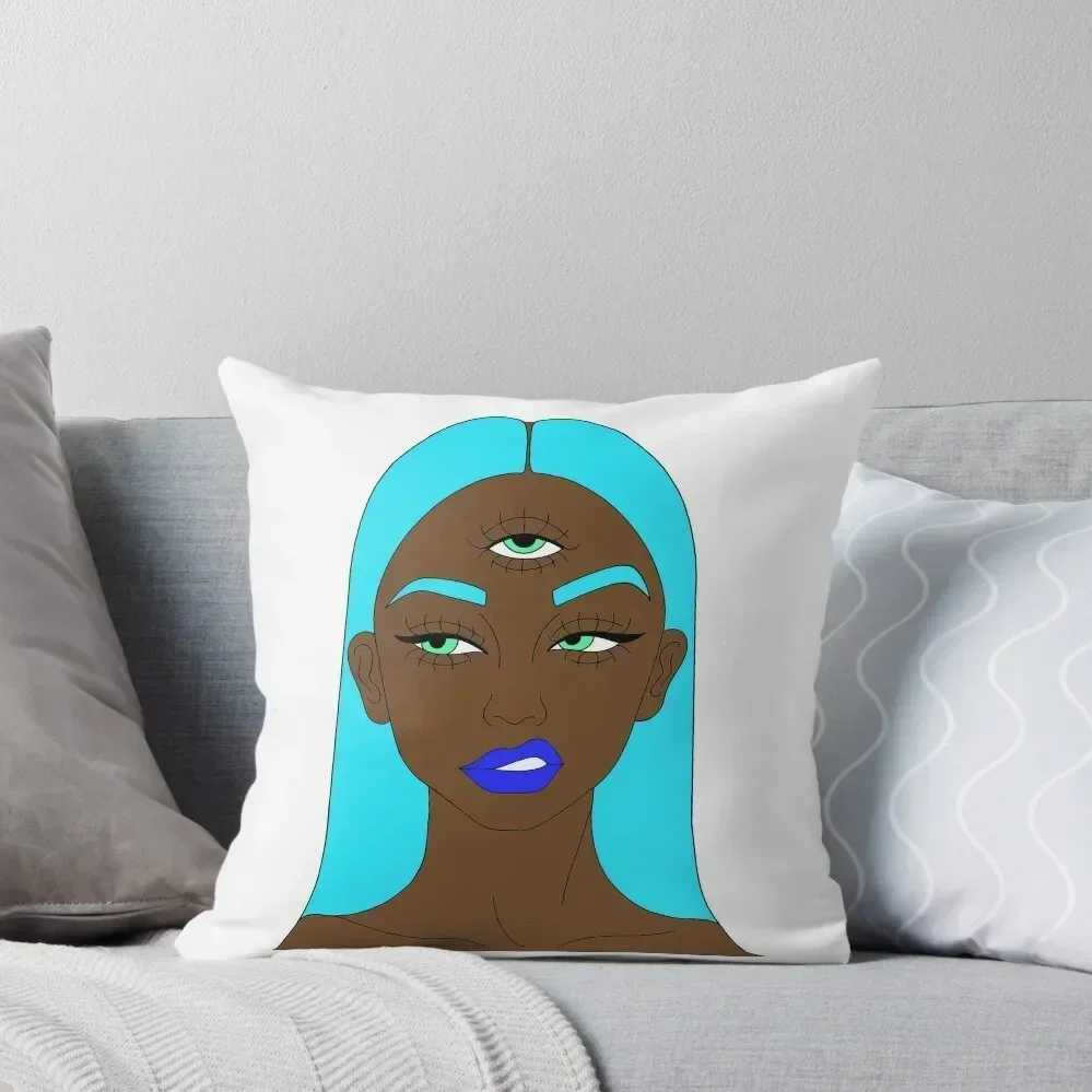 العين الثالثة فتاة (الأزرق) رمي وسادة الأريكة وسائد الأرائك يغطي غطاء الوسادة ل أريكة غطاء الوسادة الفاخرة وسادة #1
