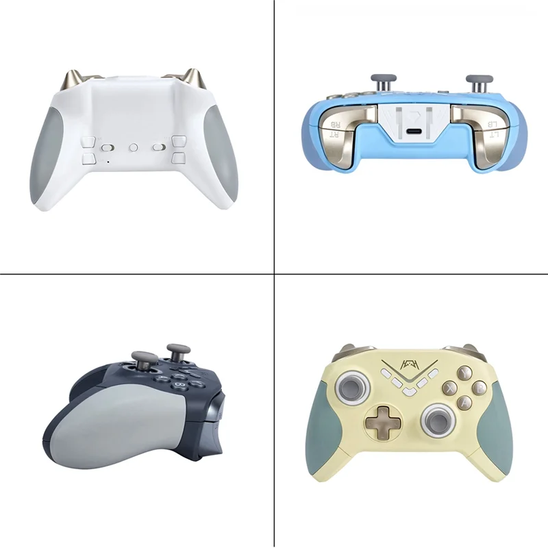 BNVN-Gamepad Pengendali Game Nirkabel dengan Pengontrol Bluetooth Pemicu Linier Aula Lampu RGB Warna-warni untuk Sakelar, PC