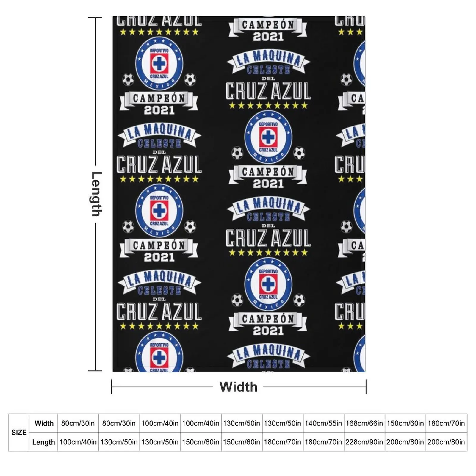 Cruz-Azul Campeon 2021 Futbol Mexicano La Maquina Celeste Throw Blanket Decorative Sofas Baby blankets and throws Blankets