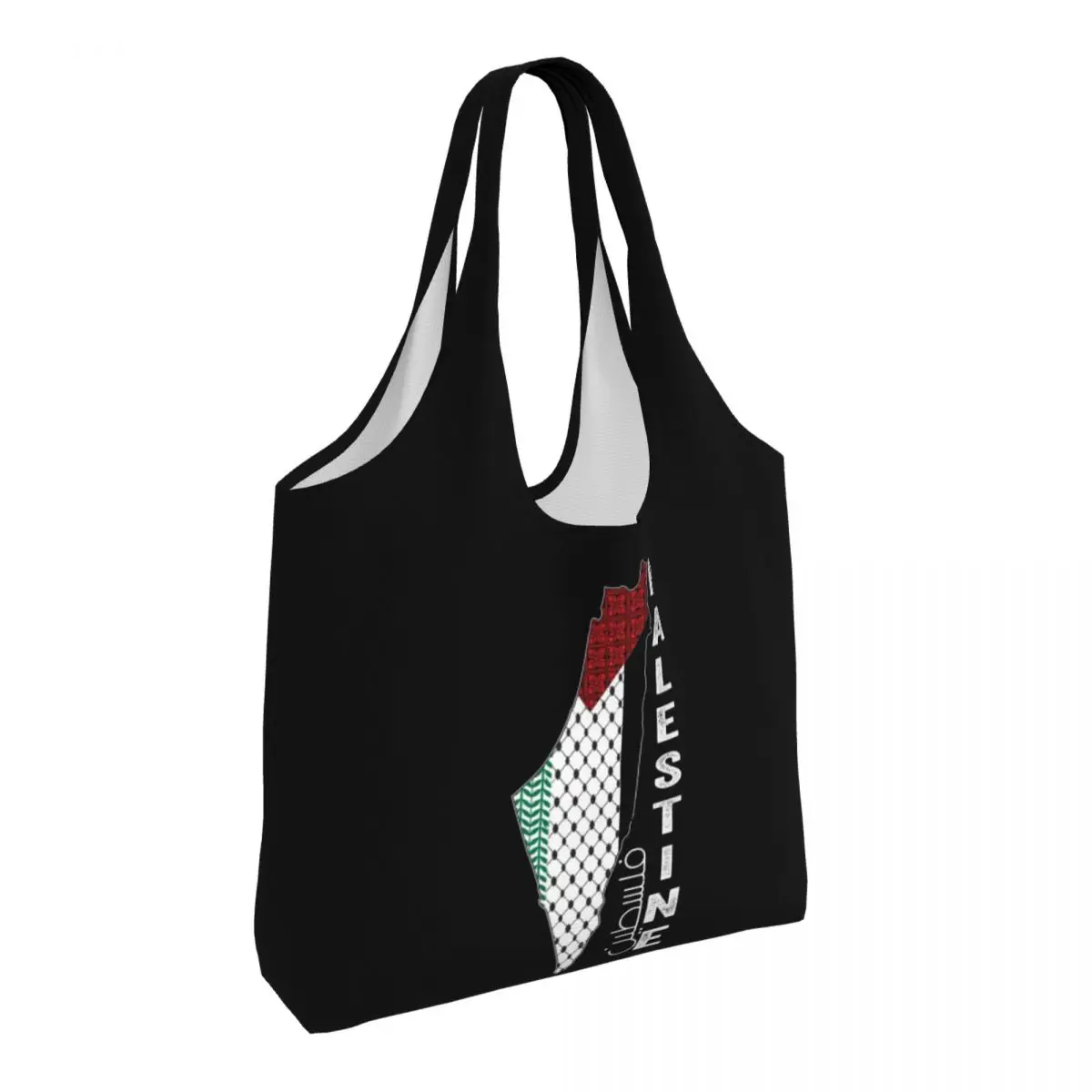 Palestinian Map Shopper Bag Keffiyeh Thobe Patterns Designer Shopping Bags Lady Fashion Tote Bag Streetwear Woman Handbags