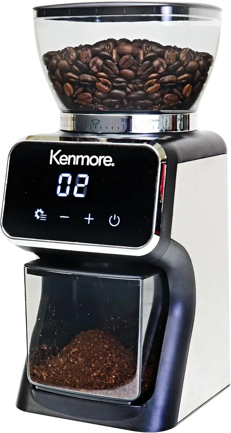 

Kenmore Conical Burr Coffee Grinder Electric Maquina de Moler Café for Espresso French Press Drip Adjustable Grind Size Bean