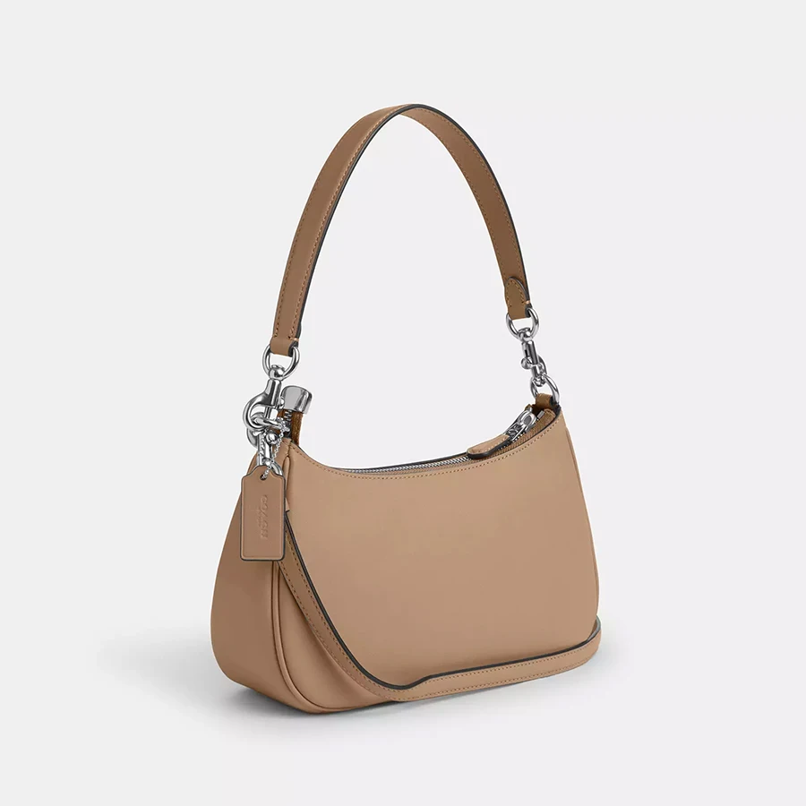 Coach Teri Shoulder Bag Cute Barrel Crossbody & Shoulder Bag With Leather Chain,Underarm Purse