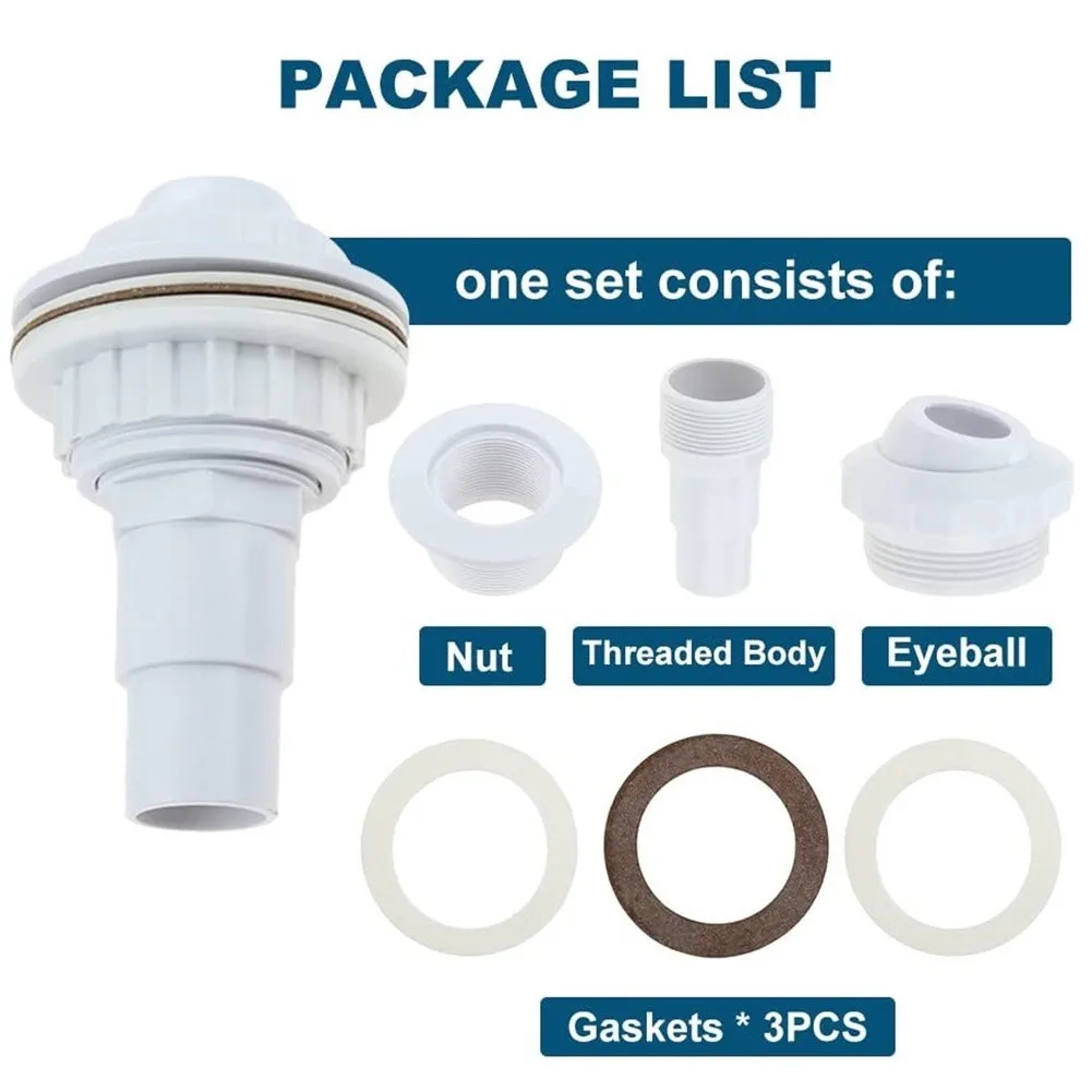 Pool Cleaning Equipment Pool Inlet Nozzle Adjustable Water Nozzle Swivel Pool Inlet Head Bar Accessory Bar Tool