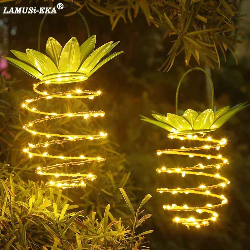 Solar outdoor lamp pineapple creative decoration led waterproof garden villa courtyard  balcony holiday hanging  decoration