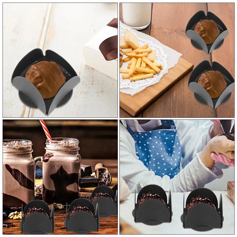 

50 Pcs Chocolate Paper Cups Liners Candy Dessert Muffin Truffle Wrappers for Desserts Baking
