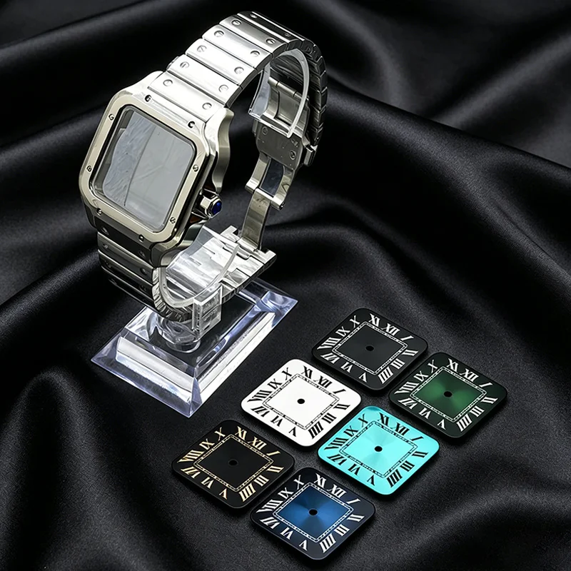 gold-silver-black-38mm-nh35-square-watch-case-fit-santos-mod-27mm-dial-nh35-nh36-4r-7s26-movement-with-steel-bracelet-nh35-case