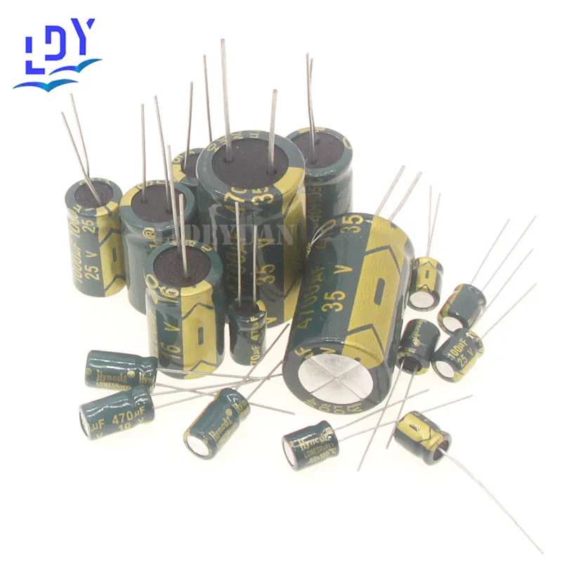 

10V 16V 25V 35V 50V 400V High Frequency Low ESR Aluminum Capacitor 100UF 220UF 330UF 470UF 680UF 1000UF 1500UF 2200UF 3300UF