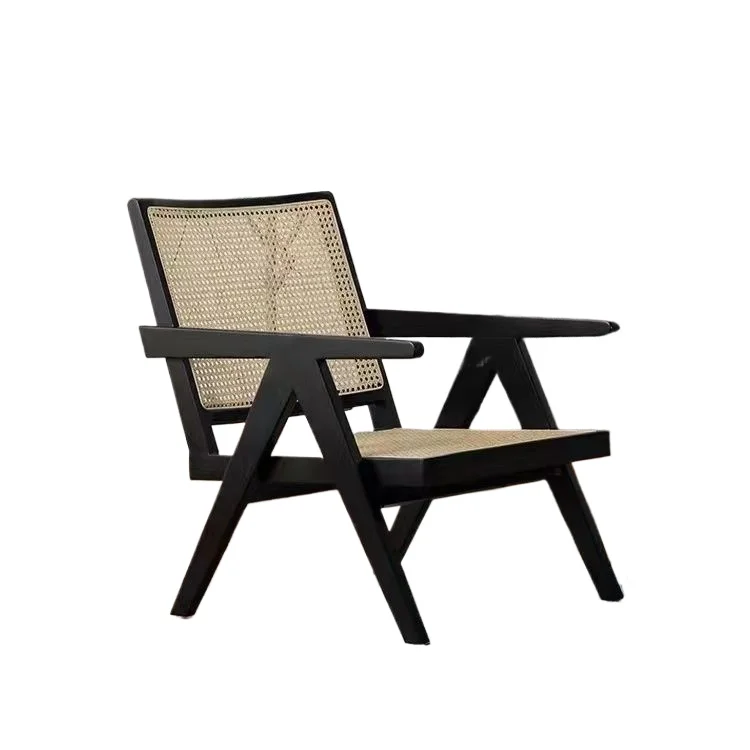 

Medieval solid wood rattan chair balcony casual retro single sofa rattan simple surprise quiet wind Chandigarh