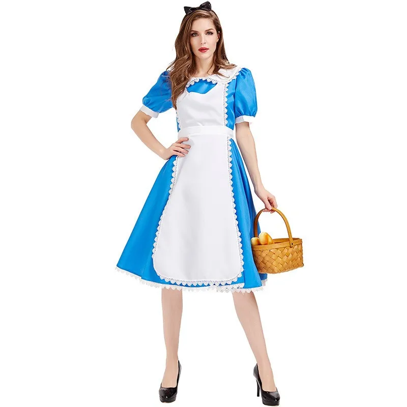 Vestido de princesa Alice para Halloween, uniforme de sirvienta, disfraz, vestido de fiesta, moda femenina, otoño 2020, sin etiqueta de marca, tradicional chino