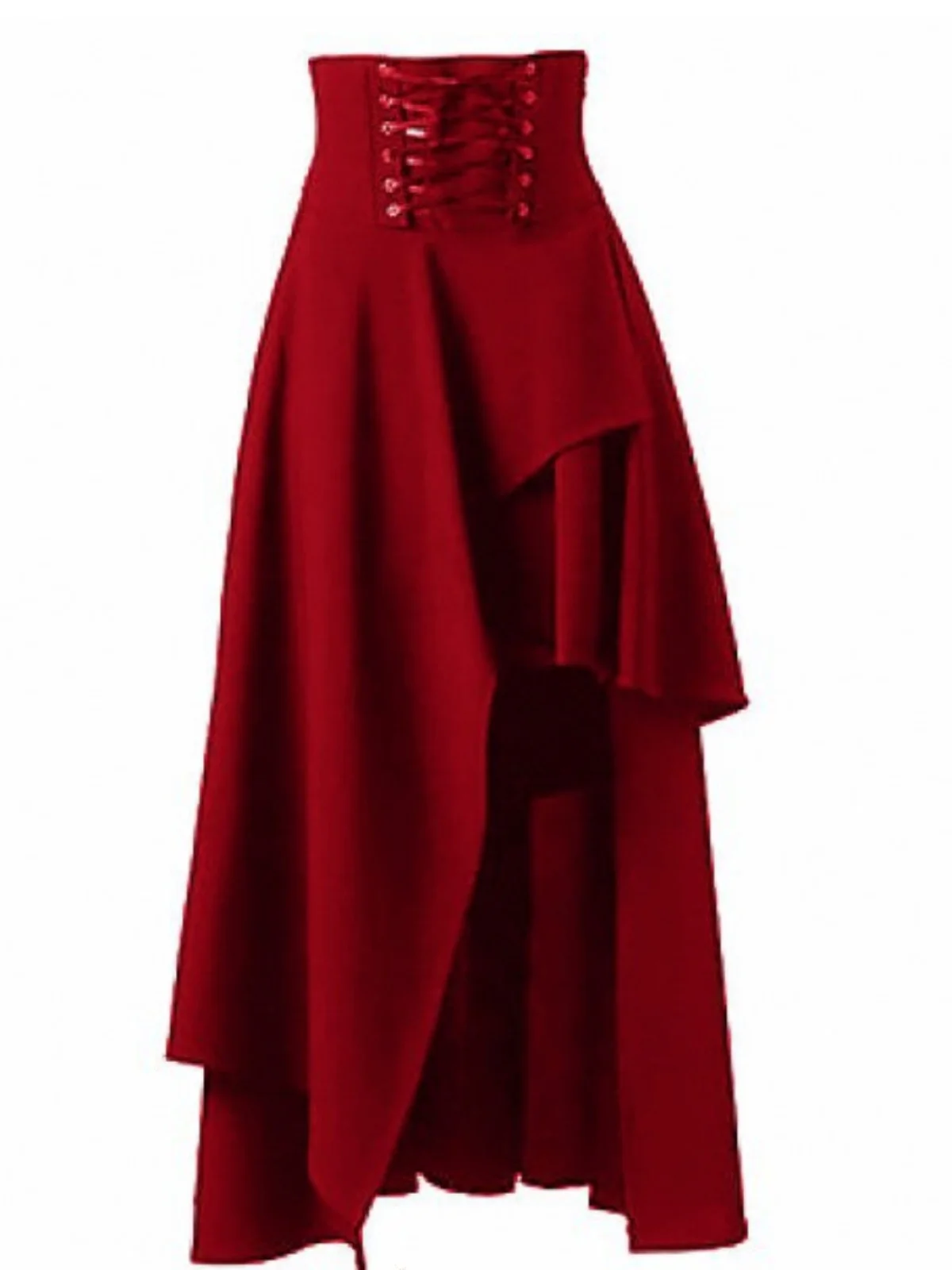 

Асимметричная юбка-миди с высокой талией в стиле ретро, уличная однотонная модная и элегантная женская частичная юбка на весну