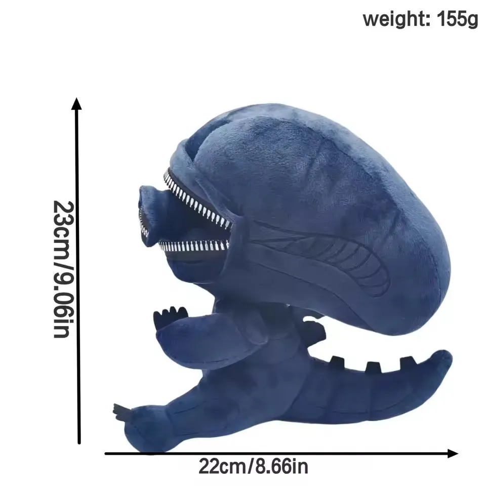 Alien-Xenomorph-förmiger Plüsch mit Reißverschluss, weiches Stofftier, cooles Plüschtier, tolle Geschenke für Raumdekoration für Jungen und Mädchen – Detail 11