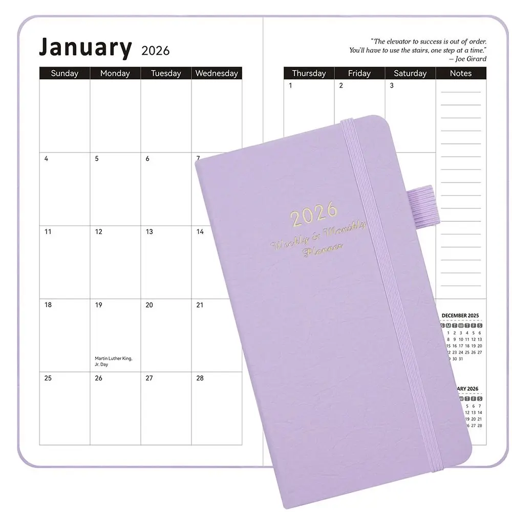 Work Efficiency 2026 Agenda Planner Notebook Learning Plan Life Check-in Diary Schedules Organizer WeeklyMonthly Planner Office