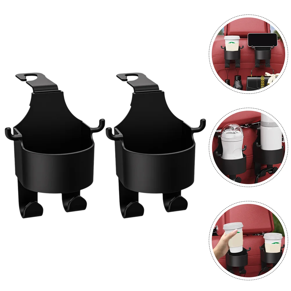 

2 Pcs Car Cup Holder for Multipurpose Headrest Multifunction Backseat Organizer Abs Rear Vehicle