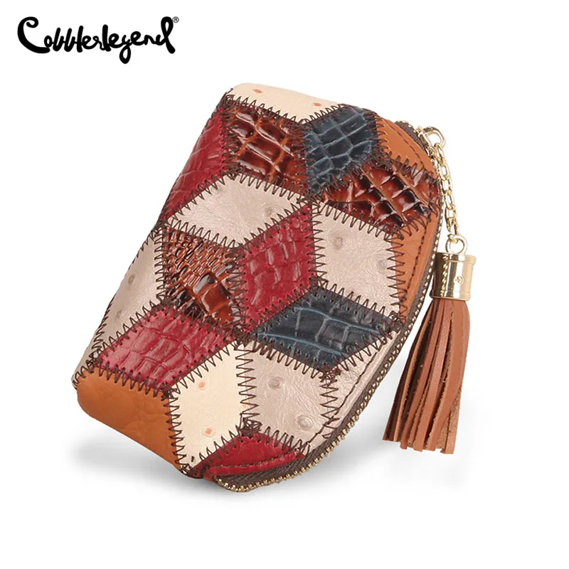 Women Wallet Genuine Leather Mini Bags Fashion Designers Brand Ladies Vintage Small Coin Purse Femal Tassel Summer Luxury  Pouch