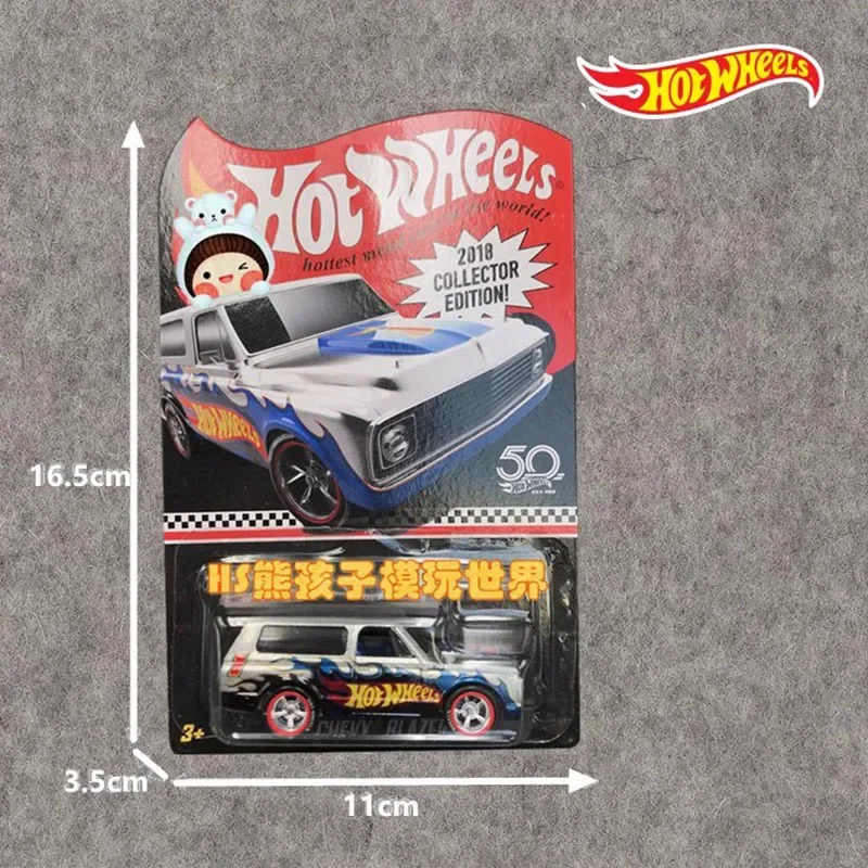 1/64 Hot Wheels 2018 Collector Edition Red Line Car Model TV Series Batmobile Collectible Room Ornament Boy Birthday Toy Gift view 3