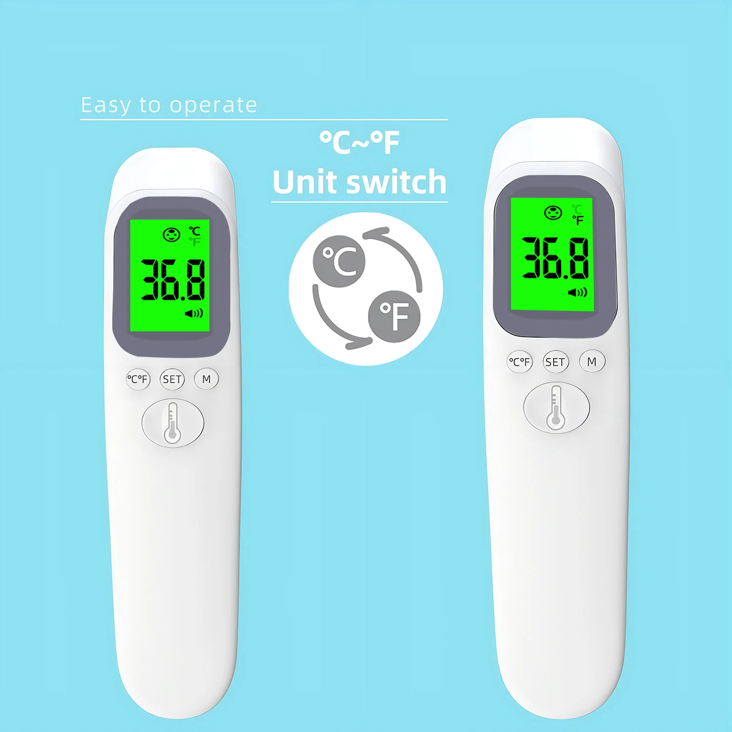 Human Body Thermometer Infrared Fever Detector Non-contact Forehead Termometre Measure Digital Ear Thermometer