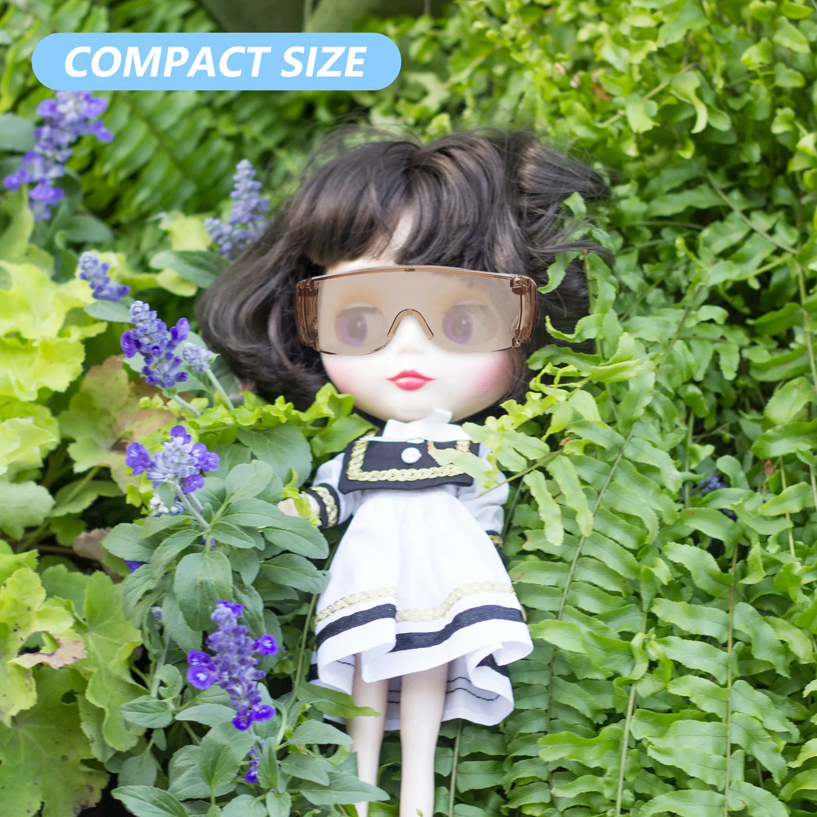 

6Pcs Assorted Color Mini Dollhouse Goggles Lightweight Vintage Miniature Goggles for Costume Party Halloween Photo Props