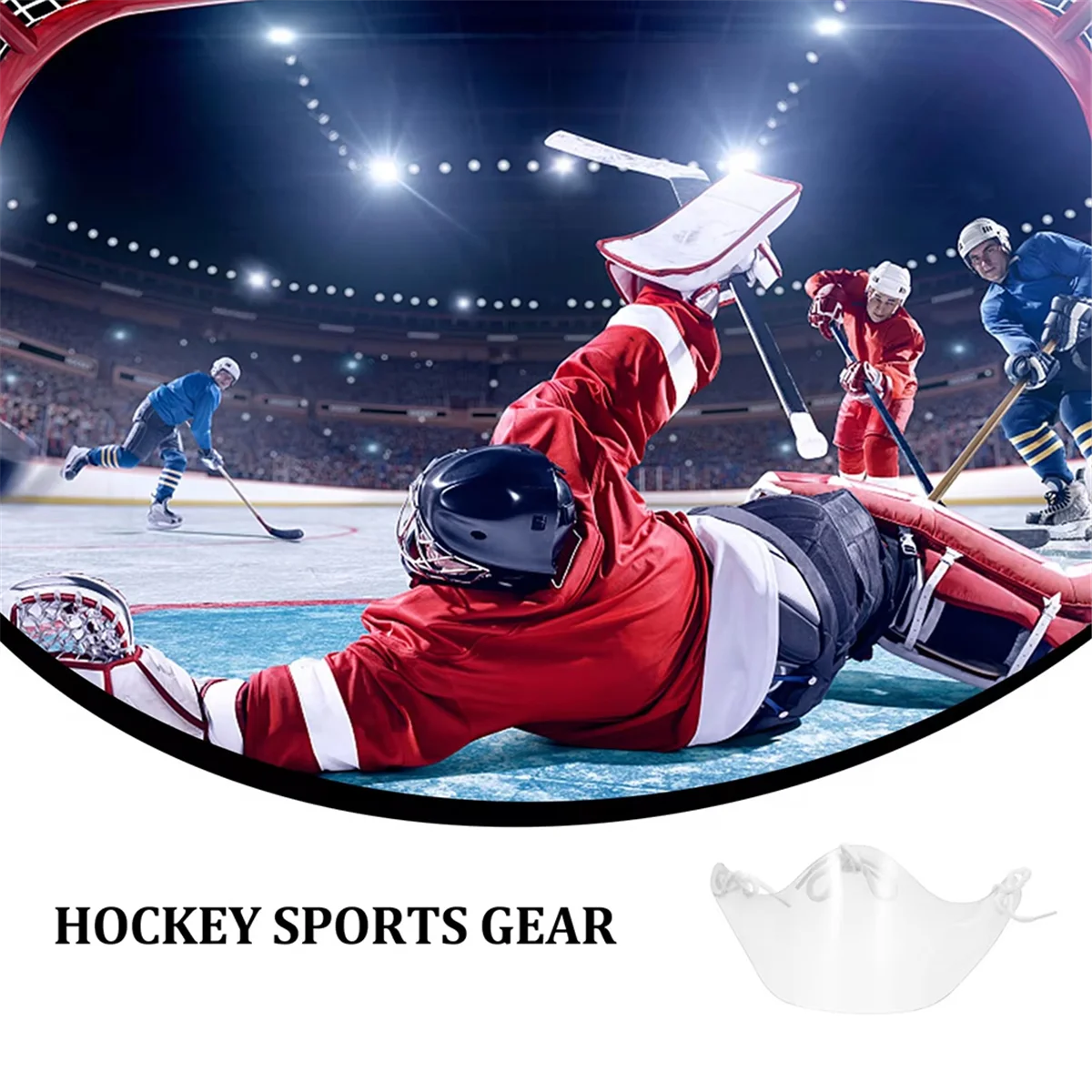 Visiera trasparente per casco da hockey su ghiaccio antiappannamento Visiera trasparente Protezione per il viso Protezione per equipaggiamento Casco Visiera trasparente per scudo