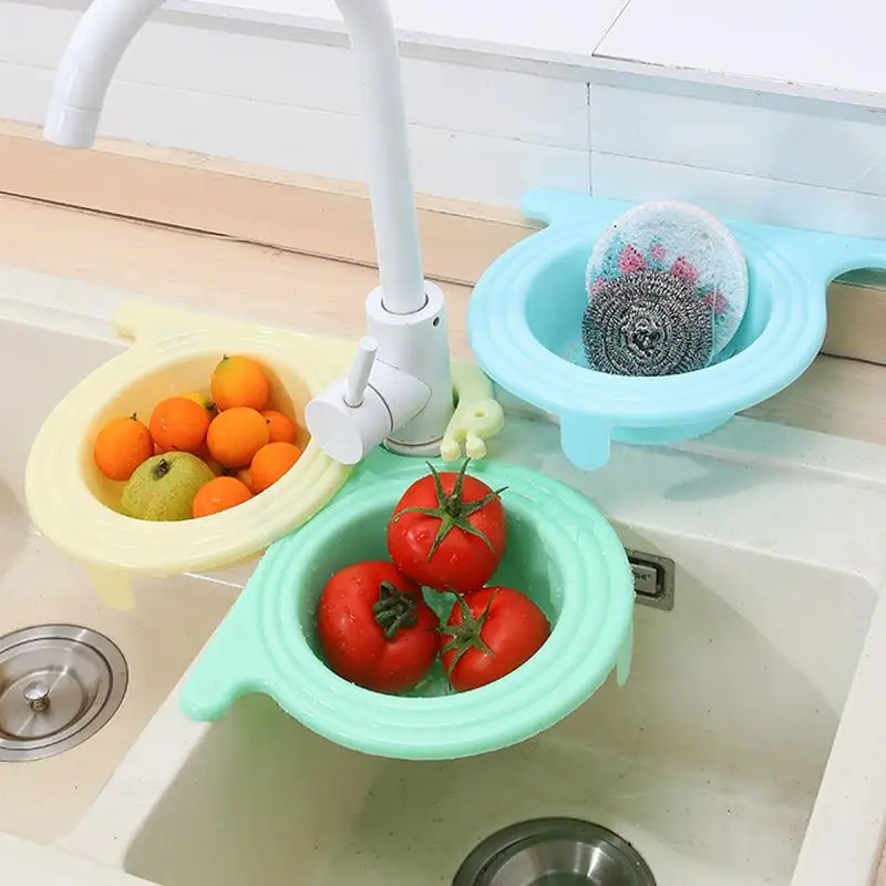 Fruit And Vegetable Basket Shelf Strainer Sink Kitchen Leftover Sink Multifunctional Drain Basket