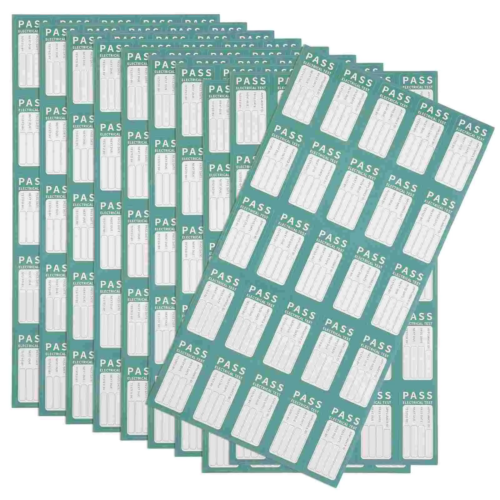 

10 Sheets Colored Stickers Label Qualified Testing Passed Labels for Warehouse Unqualified 500X250X010CM Tags Green Adhesive