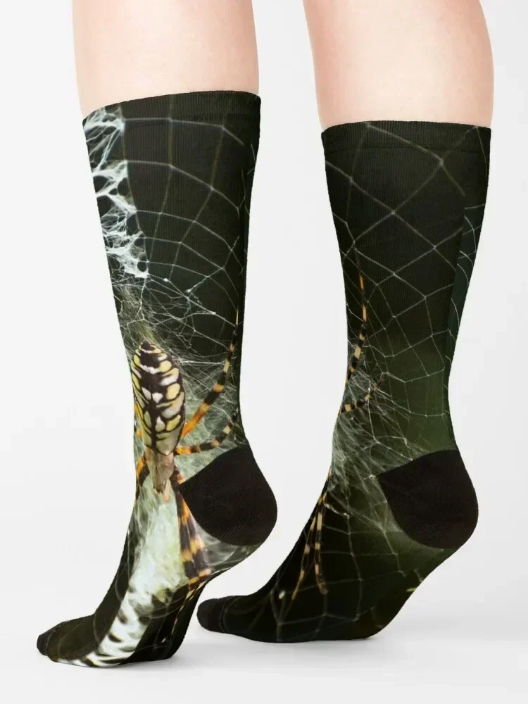 Yellow garden spider Socks Toe sports professional running anti slip football Sports Socks For Man Women's