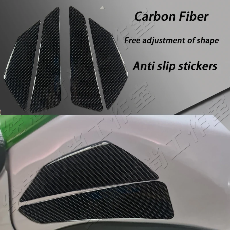 Carbon fiber motorcycle fuel tank anti slip sticker Decals side modification for HONDA Domina KAWASAKI BAJAJ Malaguti TVS ZONTES