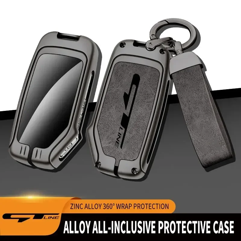 

3/4 Button Car Key Case for Kia GT Line Forte Seltos K3 K5 Sportage Ceed Soul Zinc Alloy Remote Control Key Case