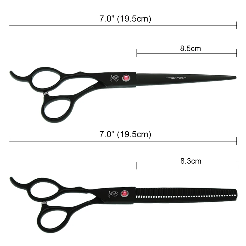 7 inch Left Handed Pet Grooming Scissors Kit Japan Steel Dog Cat Hair Cutting Shears Thinning Scissors Animals Supplies B0057A