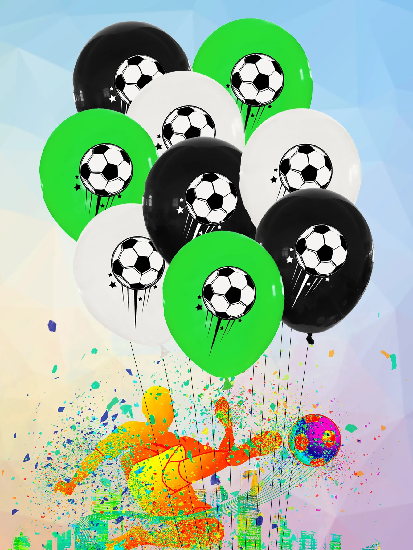 9pcs 12inch Football Latex Balloons Football Pitch Decoration Football Theme Birthday Party Decoration Kids