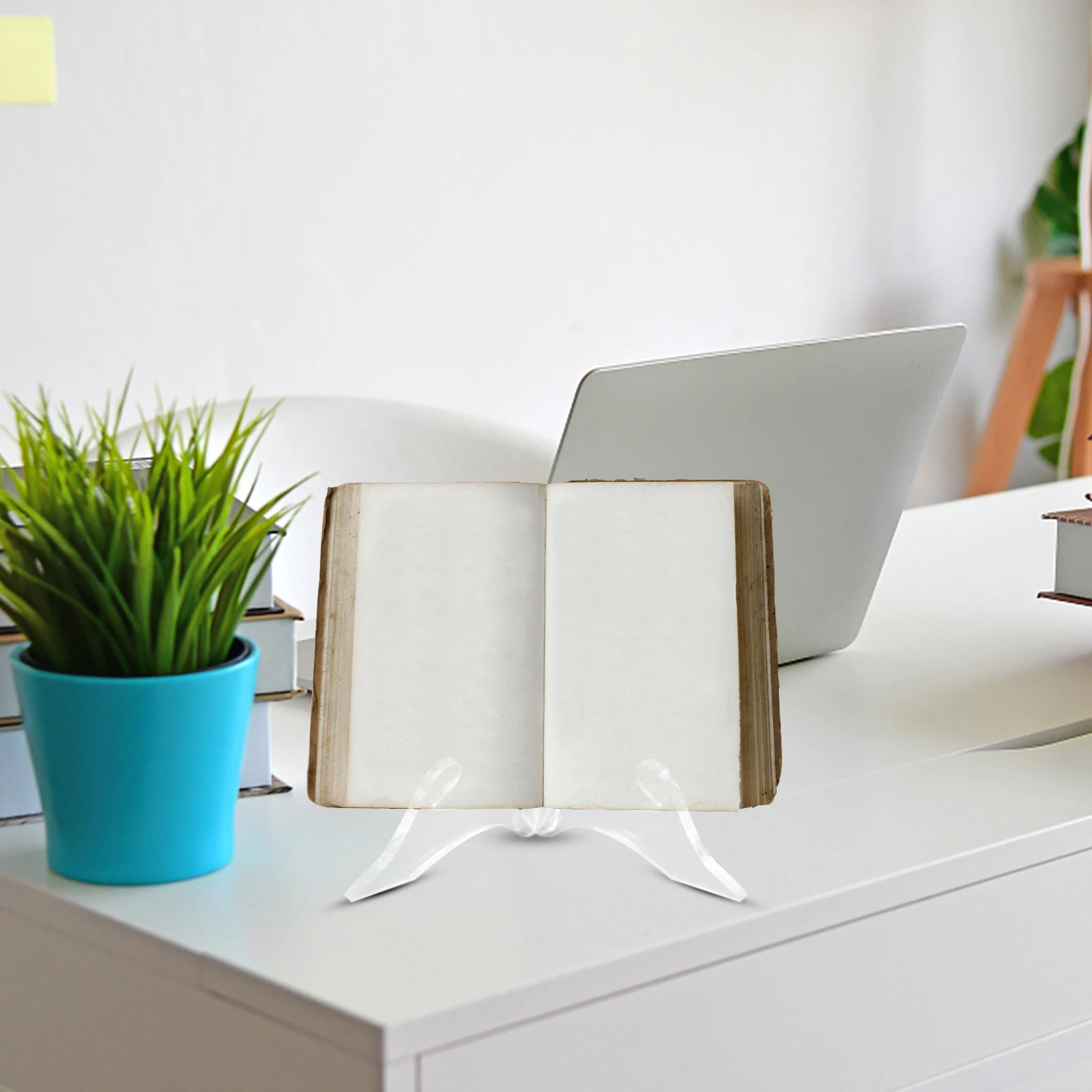 

Bookshelves Display Holder Tableware Cook Stand for Kitchen Counter Cookbook Acrylic Cooking