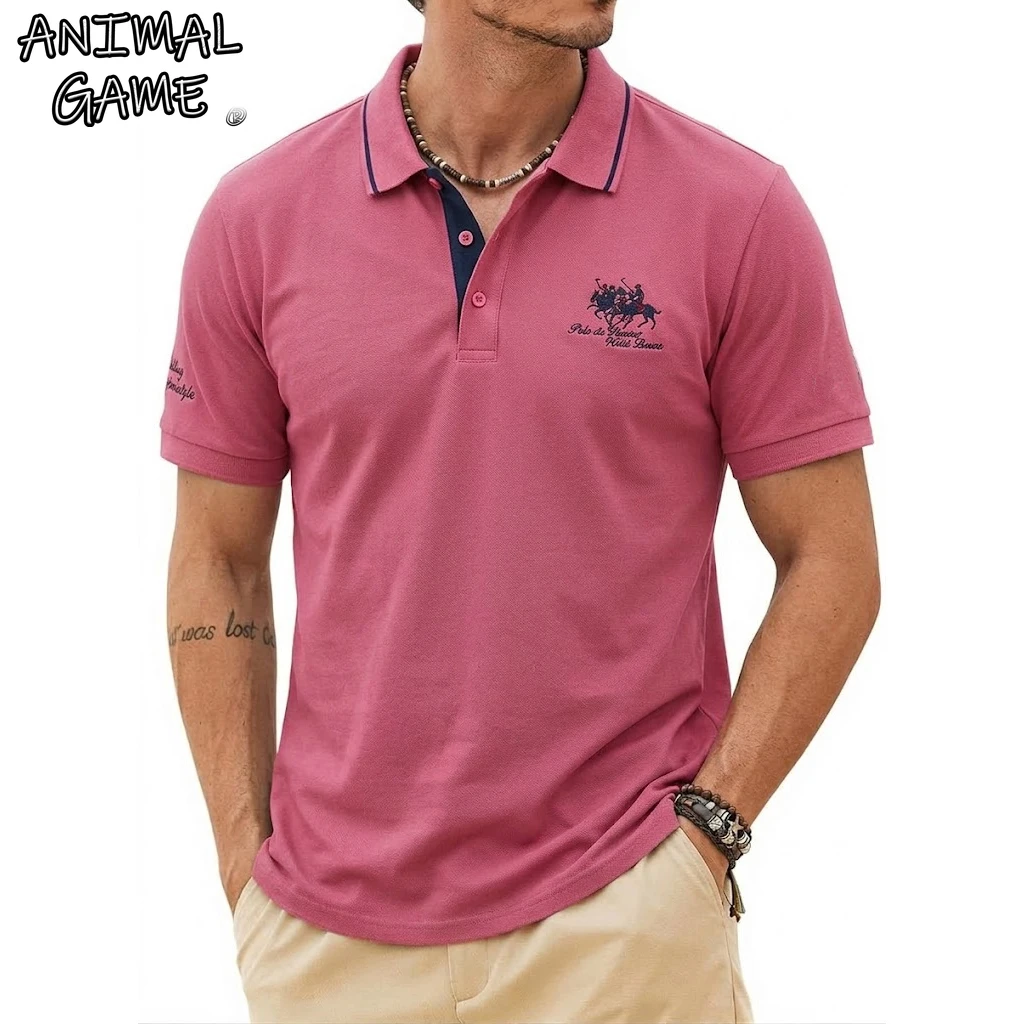 Sommer Kurzarm Herren T-Shirt Lässige Fußballtrikots für Männer Atmungsaktive Leichte Herrenhemden Bestickte Fitness-T-Shirts