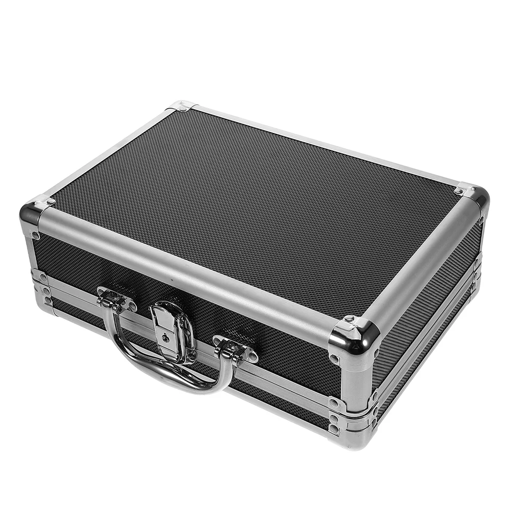 Toolbox Silver Briefcase Prop Household Deluxe Barber with Lock Aluminum Alloy Tattoo