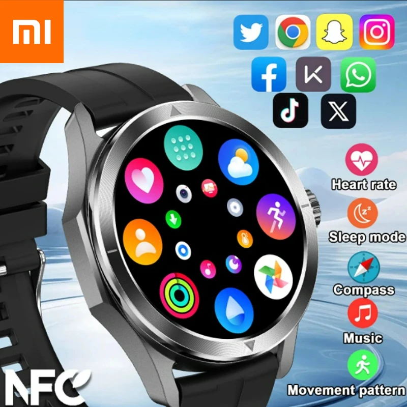 

Xiaomi S4 Ultra Спорт на открытом воздухе Смарт-часы Мужчины AMOLED Экран NFC GPS Компас Сердечный ритм Водонепроницаемые Bluetooth SmartWatch