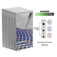 Agujas de cartucho de tatuaje con bolígrafo Dragonhawk para práctica de dibujo de diseñador, repuesto de tatuaje con puntadas multicolores