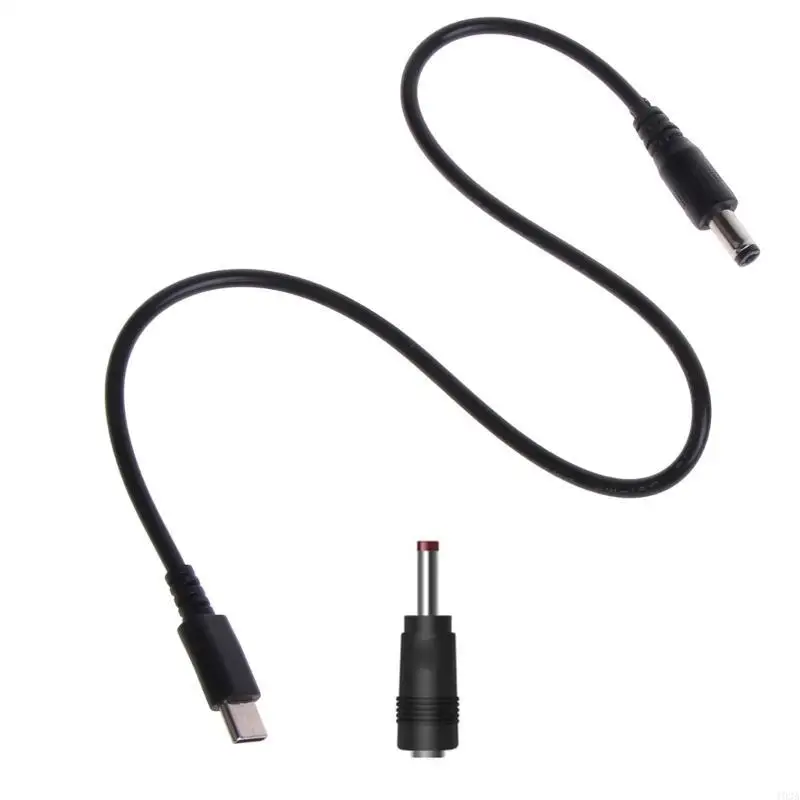 193A Type C PD Charging Cable for 9V 5V 12V 15V 20V Devices, USB C to 5.5x2.1mm 3.5x1.35mm Power Cord for Broadcast Equipment