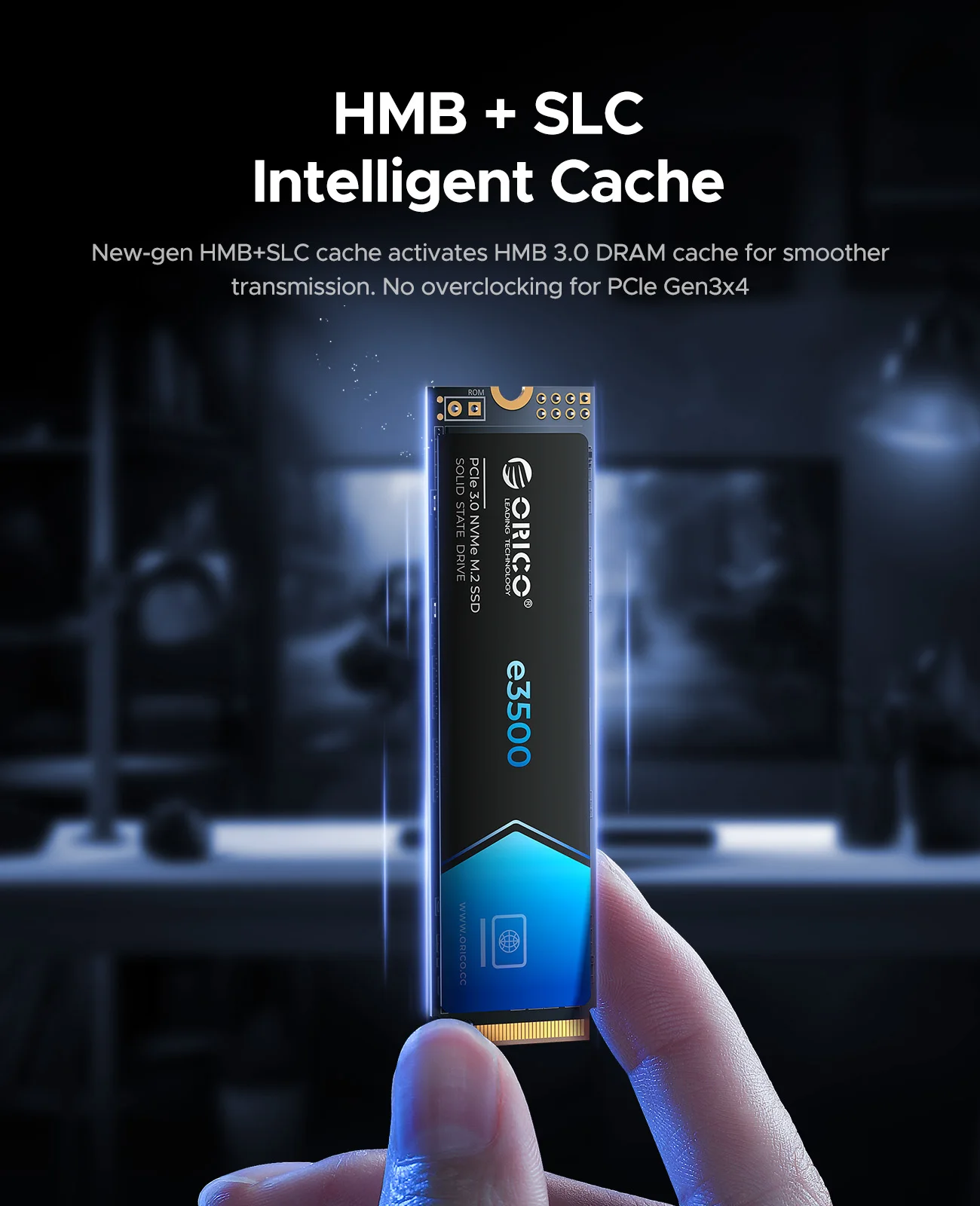 ORICO M.2 NVMe SSD 1TB PCIe3.0 3500MB/s 2280 PCIe Gen3x4 NVMe Internal Solid State Drive for Laptop/Desktop 3D NAND 5 Yeas