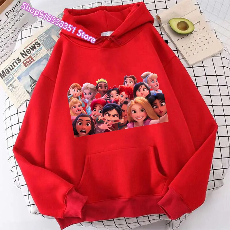 2024 Hoodies Women Sweatshirt Ariel Princess Mermaid Long Sleeve Harajuku Snow White Princess Print Female Sudadera Mujer