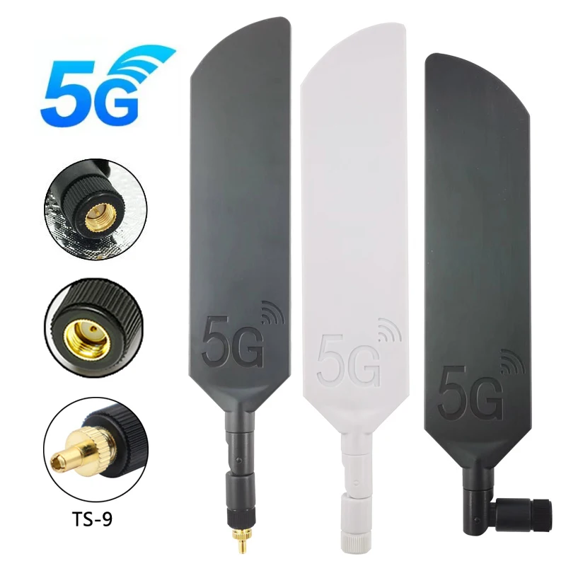 2-piece set, suitable for 5G 4G SMA external antenna 40dBi folding signal amplifier for modem routers, wide range 600~6000Mhz