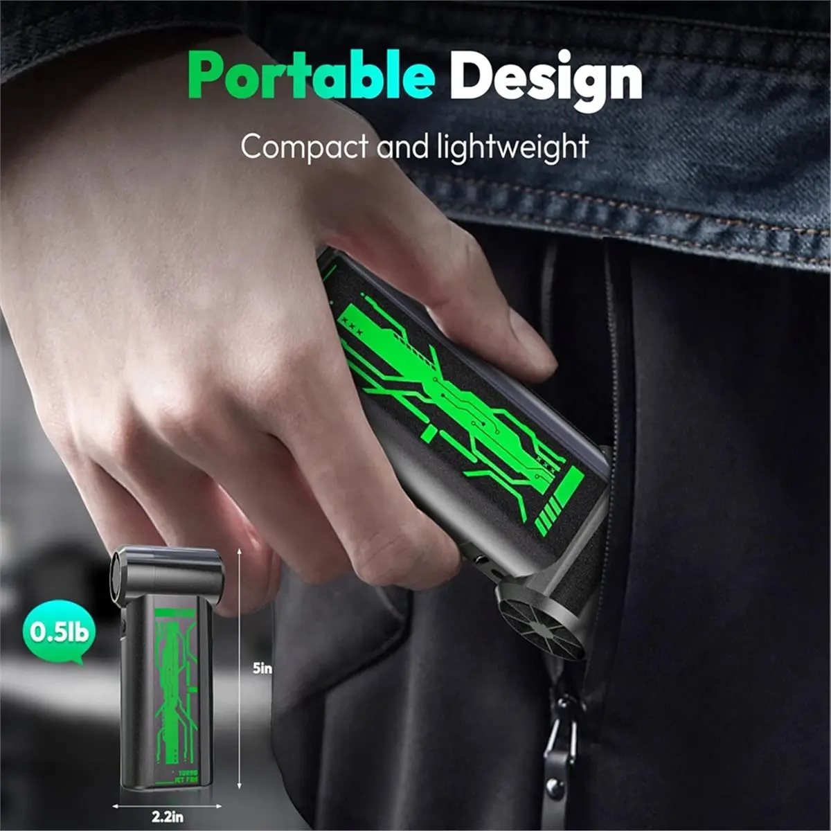 

(ABUB) Электрический турбовентилятор для сдувания пыли, 150000 об/мин, 4-скоростной беспроводной воздуходув для компьютера, клавиатуры, дома, автомобиля