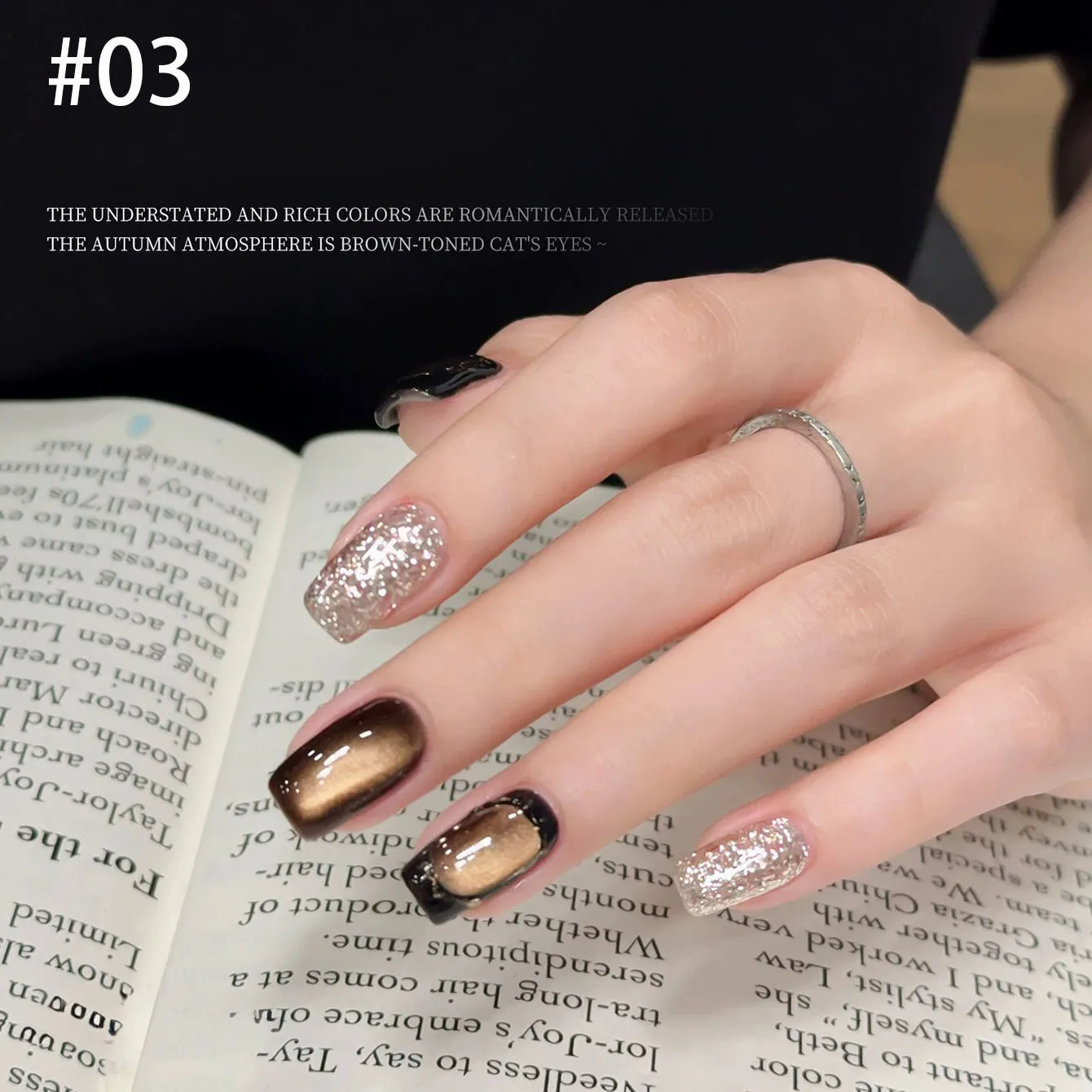 MIANEL 10ML 1-6 pz Autunno Unghie Carine Wangqiuyue Marrone Golden Cat Eye Smalto per unghie 2025 Nuovo Caramello Maillard Perle di Vetro Unghie