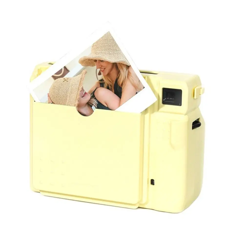Fujifilm Instax Wide 400 카메라 케이스용 단색 보호 커버(사진 포켓 포함) 충격 방지 사진 파우치