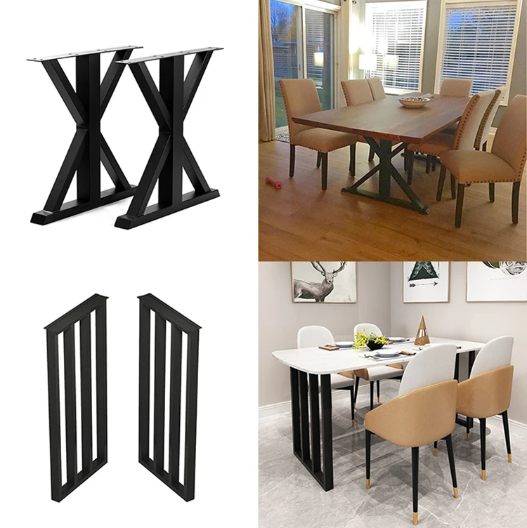 Modern Industrial Furniture Bench Steel Frame Restaurant Coffee Dining Table Base Feet Foot Metal Iron Office Desk Table Legs