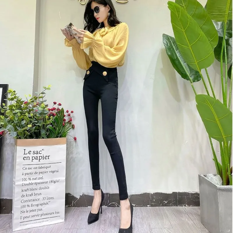 Large-sized Leggings Women Can Make Them Look Slimmer Tuck Abdomen Stretch Tight Tight-fitting Magic Pants for Women High Waists