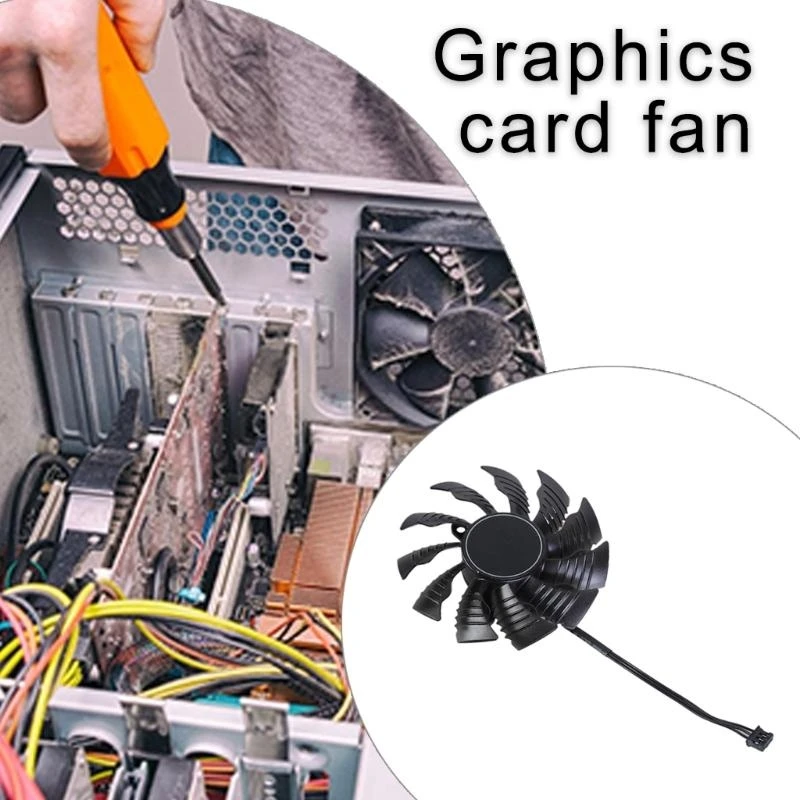 

62KA 80MM 3PIN T129215SU PLA09215S12H for GTX1650 1630 MINI ITX OC Graphics Card Replacement Fan