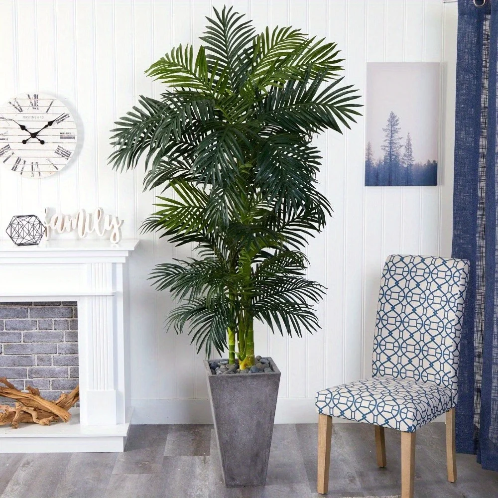 

7 foot artificial golden vine tropical palm tree for decorative planter home decor